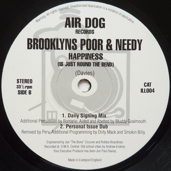 Brooklyn's Poor And Needy : Happiness (Is Just Round The Bend) (12")