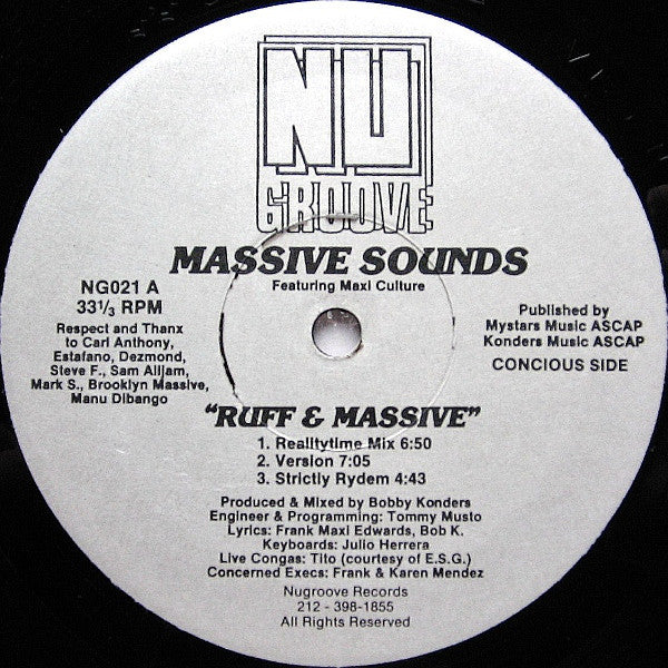Massive Sounds : Ruff & Massive (12")