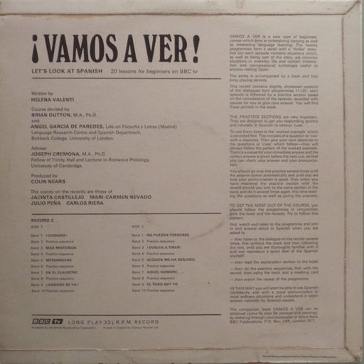 No Artist : ¡Vamos a Ver! Let's Look At Spanish Record 2 (LP)