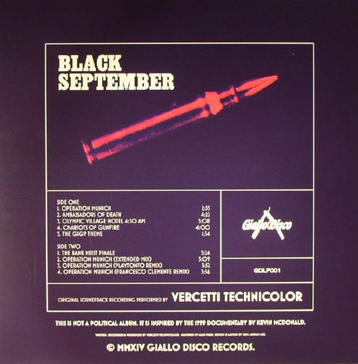 Vercetti Technicolor : Black September (LP, Album)