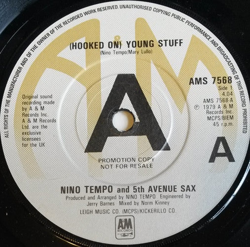Nino Tempo And 5th Avenue Sax* : (Hooked On) Young Stuff (7", Promo)