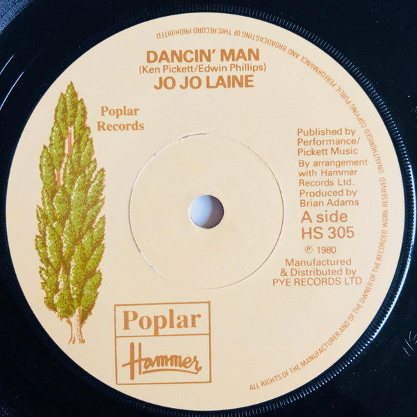 Jo Jo Laine : Dancin' Man (7", Single)