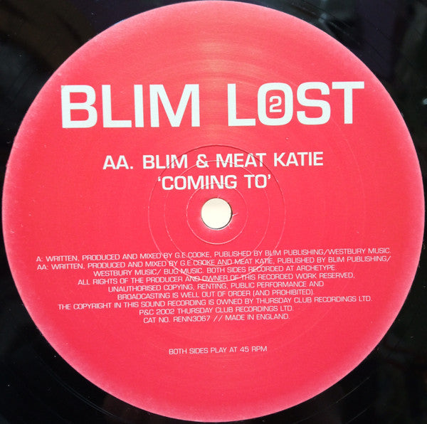 B.L.I.M. & Meat Katie : Lost 2 (12", Smplr)