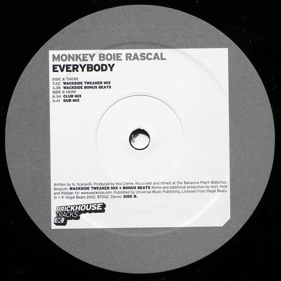 Monkey Boie Rascal : Everybody (12")