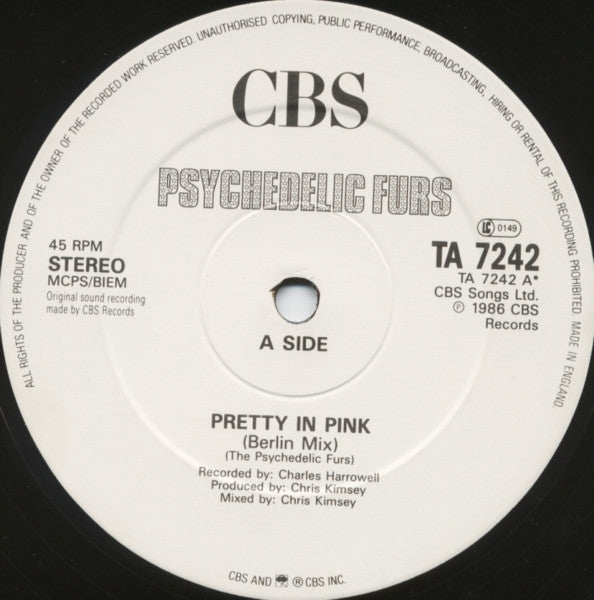 The Psychedelic Furs : Pretty In Pink (12", Single)