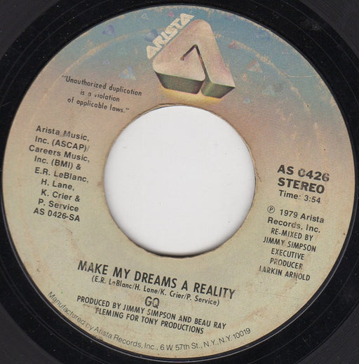 GQ : Make My Dreams A Reality / I Do Love You (7", Single, Ter)