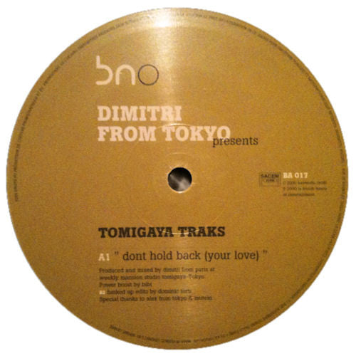 Dimitri From Tokyo* : Tomigaya Traks (12")