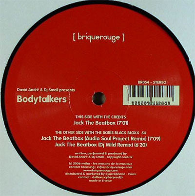 Bodytalkers : Jack The Beatbox (12")