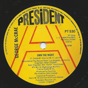 George McCrae : Own The Night (7", Single, Promo)