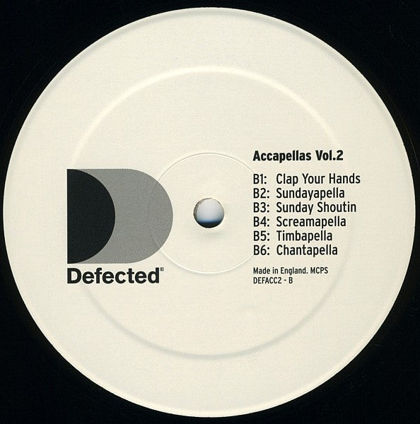 Various : Defected Accapellas Vol.2 (12", Ltd)