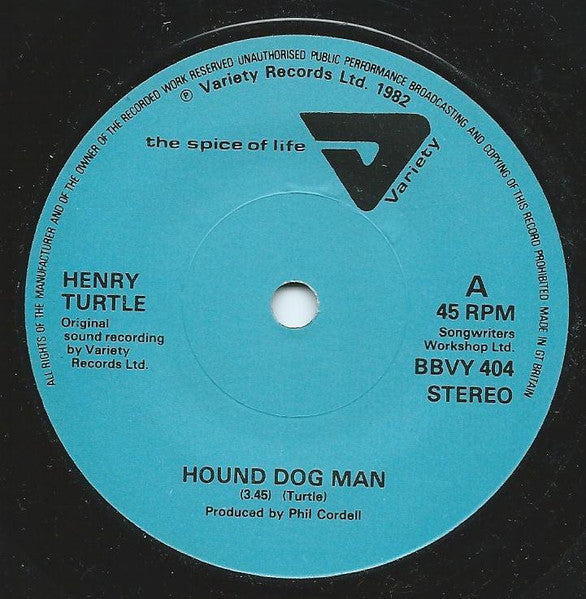 Henry Turtle : Hound Dog Man (7", Single)