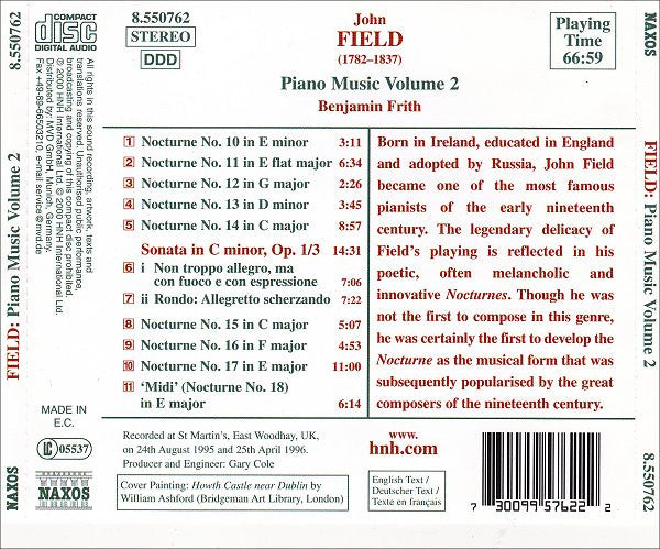 Field* - Benjamin Frith : Piano Music Volume 2 (Nocturnes And Sonatas) (CD, Album)