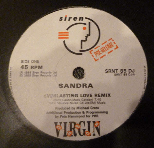 Sandra : Everlasting Love (12", Single, Pre)