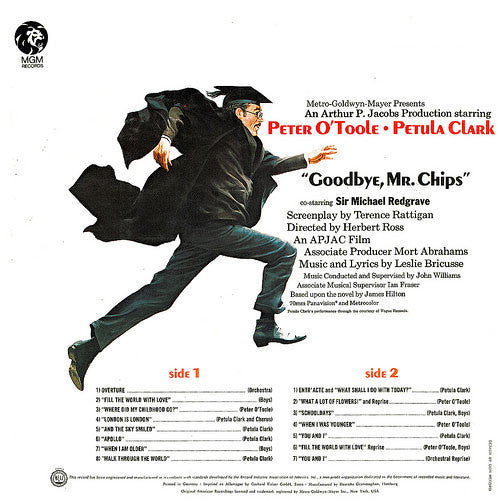 Leslie Bricusse, Peter O'Toole (2), Petula Clark, John Williams (4) : Goodbye, Mr. Chips (LP, Album)