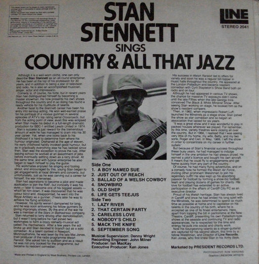 Stan Stennett : Sings Country & All That Jazz (LP, Album)