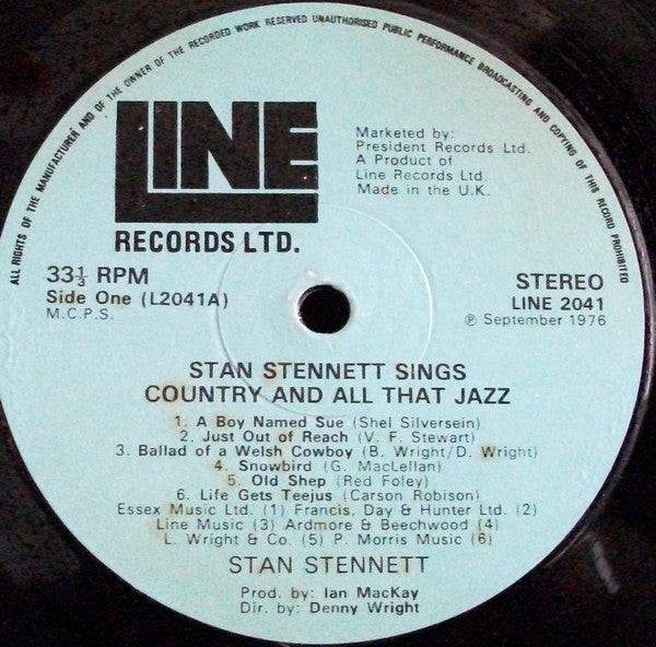 Stan Stennett : Sings Country & All That Jazz (LP, Album)