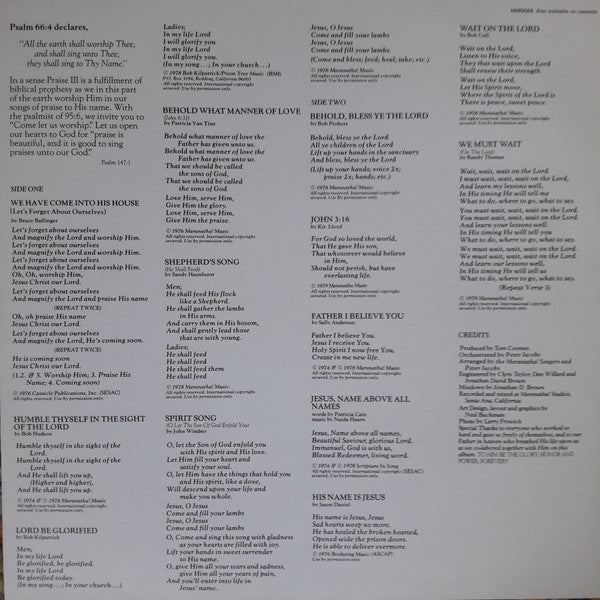 The Maranatha Singers : Praise III (LP)