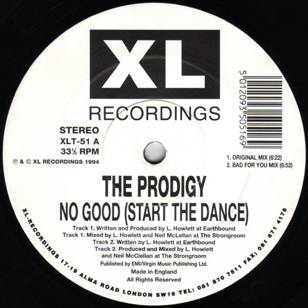 The Prodigy : No Good (Start The Dance) (12", Single)