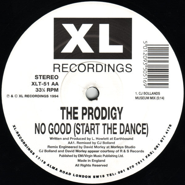 The Prodigy : No Good (Start The Dance) (12", Single)