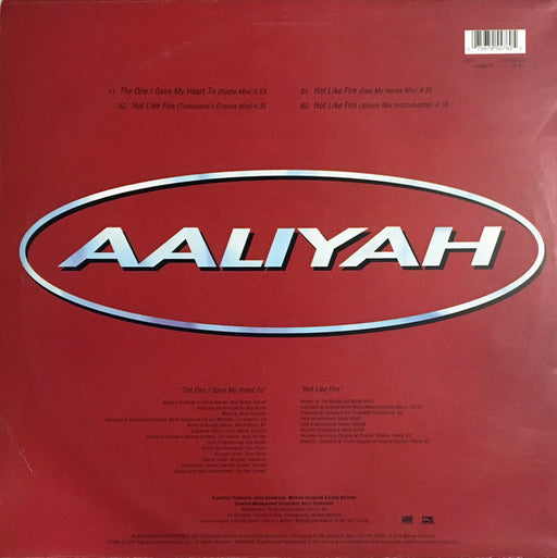 Aaliyah : The One I Gave My Heart To & Hot Like Fire (12")