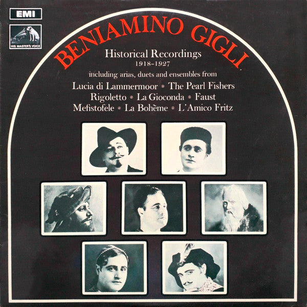 Beniamino Gigli : Historical Recordings 1918-1927 (LP, Album, Comp, Mono)