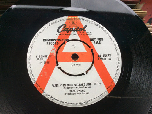 Buck Owens : Waitin' In Your Welfare Line (7", Single, Promo)