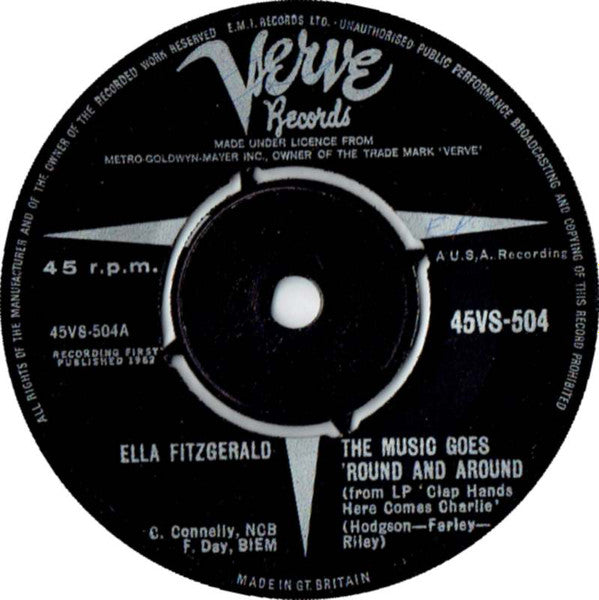 Ella Fitzgerald : The Music Goes 'Round And Around (7", Single)