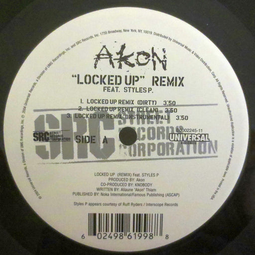 Akon Feat. Styles P : Locked Up (Remix) (12", Single)