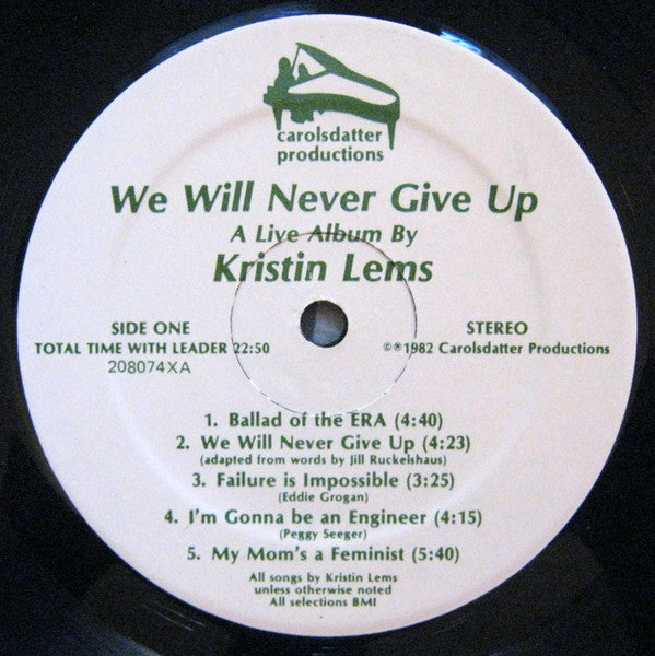 Kristin Lems : We Will Never Give Up (LP)