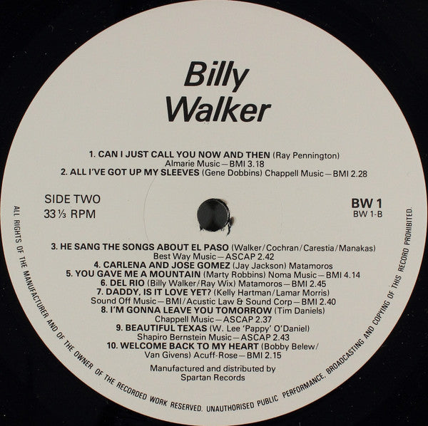 Billy Walker : The Tall Texan (LP, Comp)