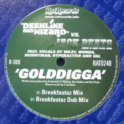 Deekline And Wizard* vs. Jack Beats : Golddigga (Remix) (12")