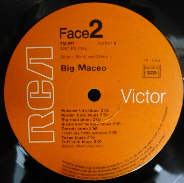 Big Maceo : Big Maceo (LP, Comp, Mono)