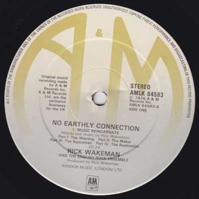 Rick Wakeman And The English Rock Ensemble : No Earthly Connection (LP, Album)