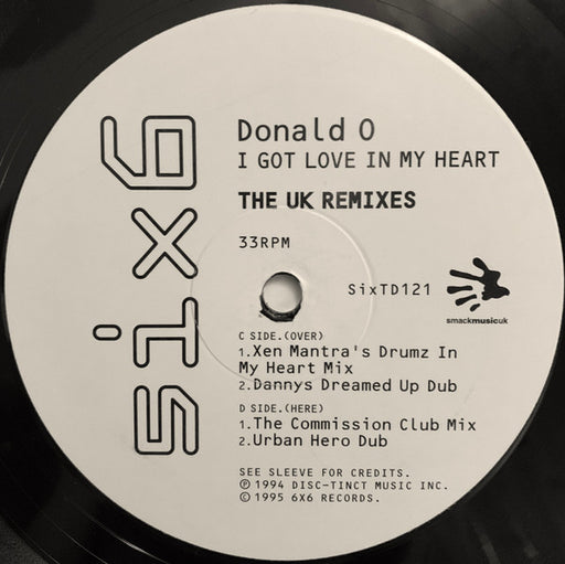 Donald O : I Got Love In My Heart (The UK Remixes) (2x12", Ltd)