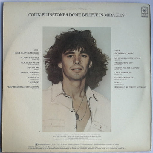 Colin Blunstone : I Don't Believe In Miracles (LP, Album, Comp)
