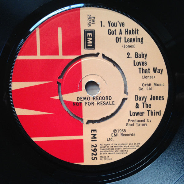 The Manish Boys / Davy Jones & The Lower 3rd* : I Pity The Fool / Take My Tip / You've Got A Habit Of Leaving / Baby Loves That Way (7", EP, Mono, Promo)