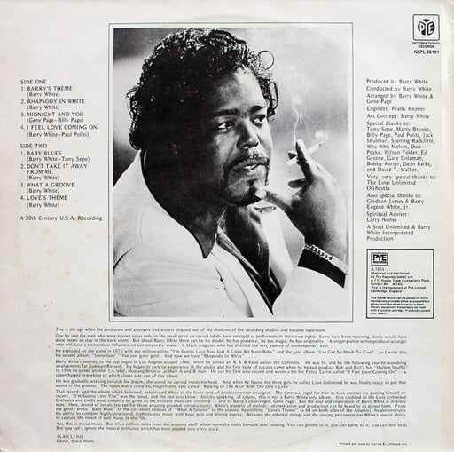 The Love Unlimited Orchestra* : Rhapsody In White (LP, Album)