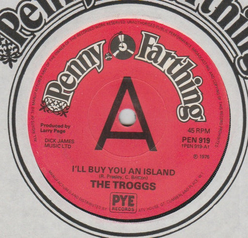 The Troggs : I'll Buy You An Island (7", Single, Promo, sol)