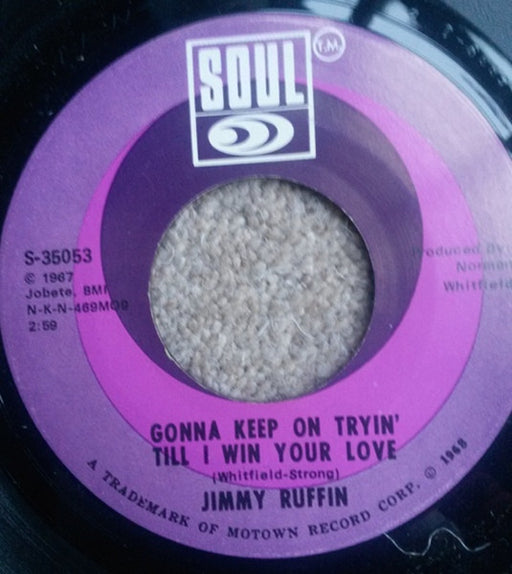 Jimmy Ruffin : Gonna Keep On Tryin' Till I Win Your Love / Sad And Lonesome Feeling (7")