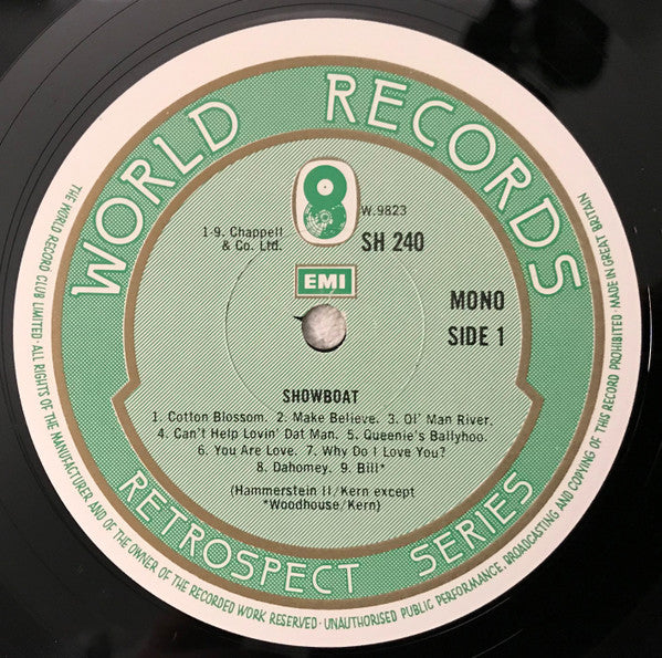 Jerome Kern : Jerome Kern's Showboat And Sunny (LP, Comp, Mono)