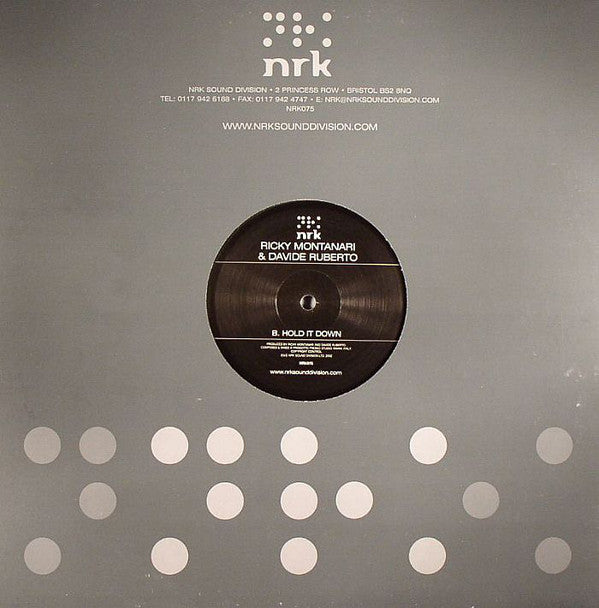 Ricky Montanari & Davide Ruberto : Redzone / Hold It Down (12")