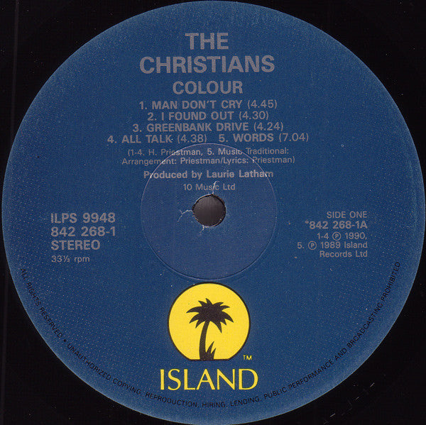 The Christians : Colour (LP, Album)