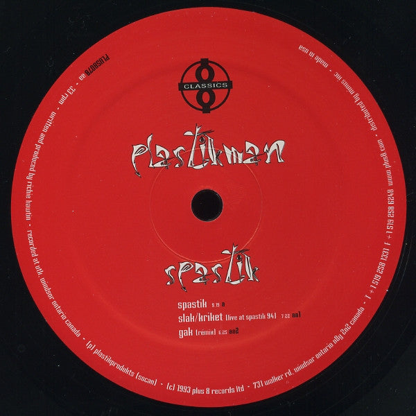 Plastikman : Spastik (12", RE)