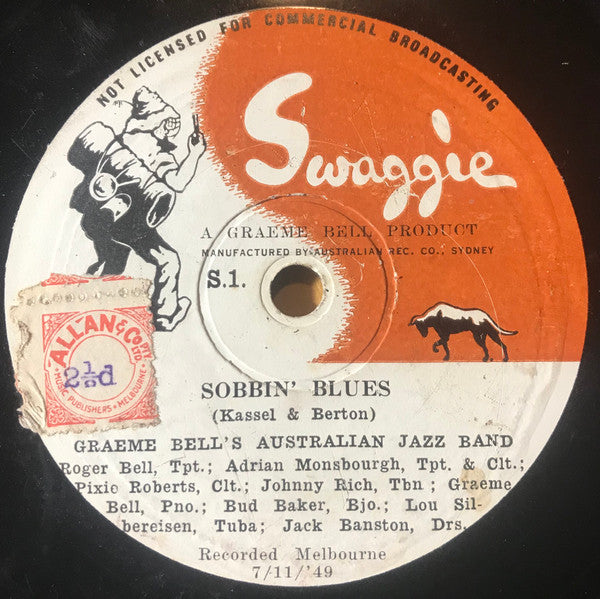 Graeme Bell's Australian Jazz Band* : Wolverine Blues / Sobbin' Blues (Shellac, 10")