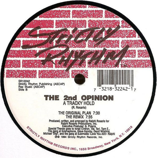 The 2nd Opinion : A Tracky Hold (12")