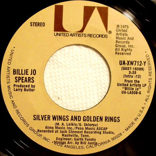 Billie Jo Spears : Silver Wings And Golden Rings (7")