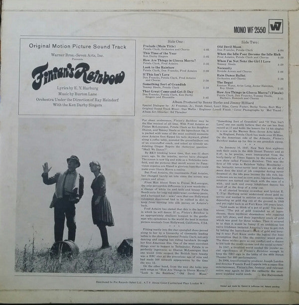 Various : Finian's Rainbow (The Original Motion Picture Sound Track) (LP, Album, Mono)