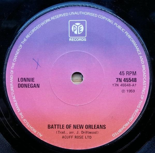 Lonnie Donegan And His Skiffle Group* : Battle Of New Orleans (7", Single, RE, Sol)