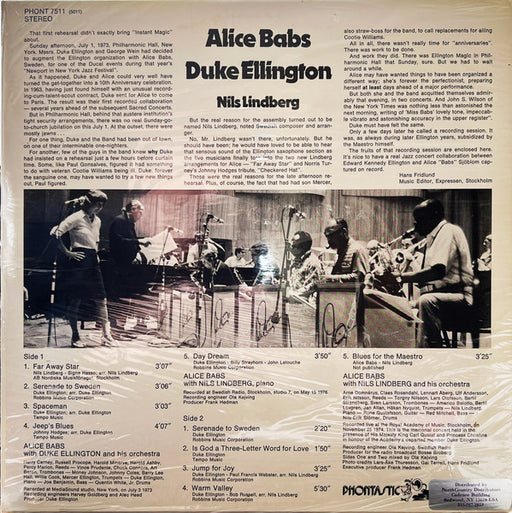 Alice Babs, Duke Ellington And His Orchestra, Nils Lindberg And Orchestra* : Far Away Star (LP)