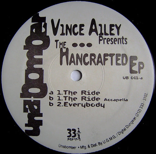 Vince Ailey : The Hancrafted EP (12", EP)